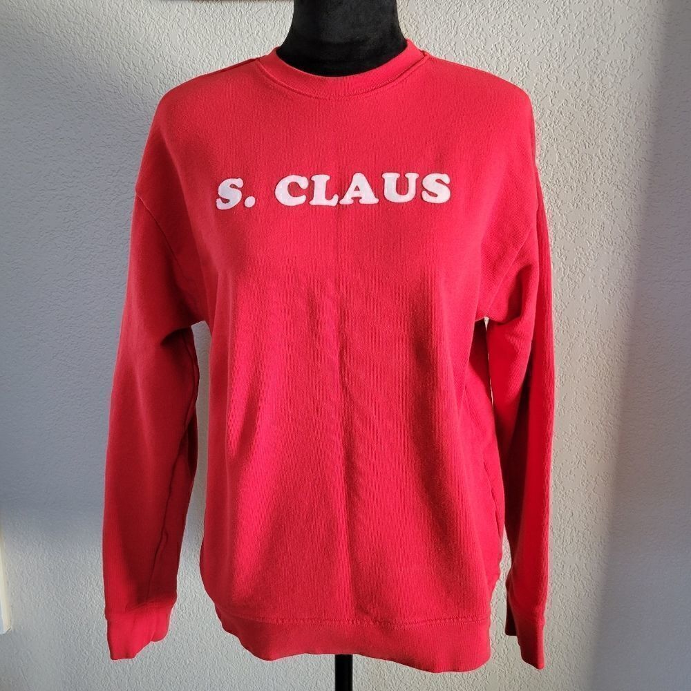 Zoe Karssen Red Santa Claus Christmas Top Sweatshirt Size XS S
